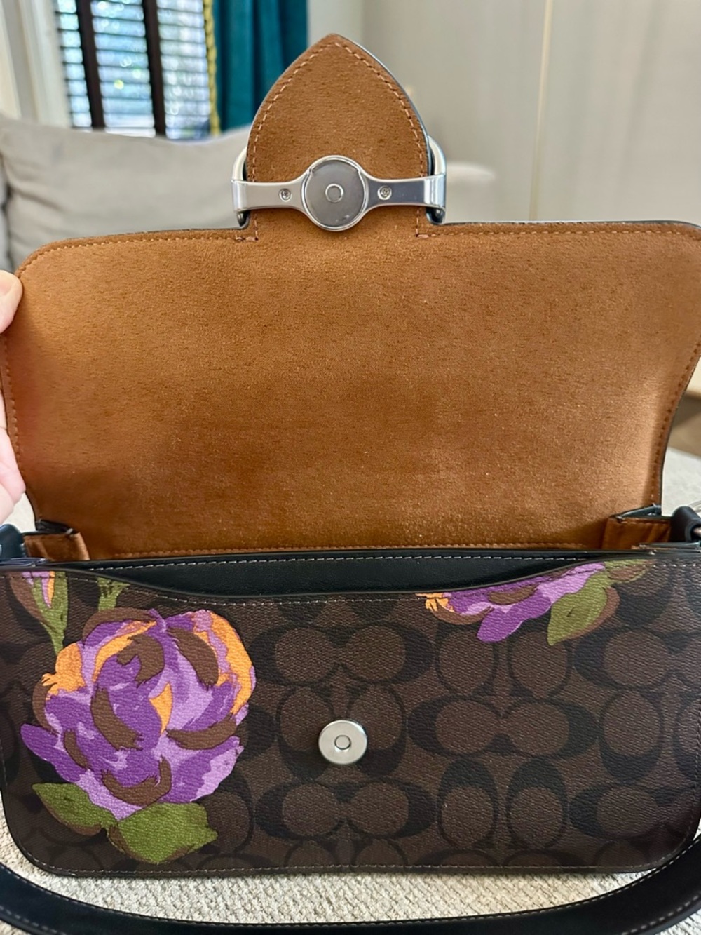 Coach Morgan Shoulder Bag In Signature Canvas With Rose Print CL459 - Picture 6 of 8